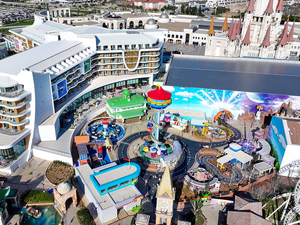 Ilmakuva hotellin omasta huvipuistosta